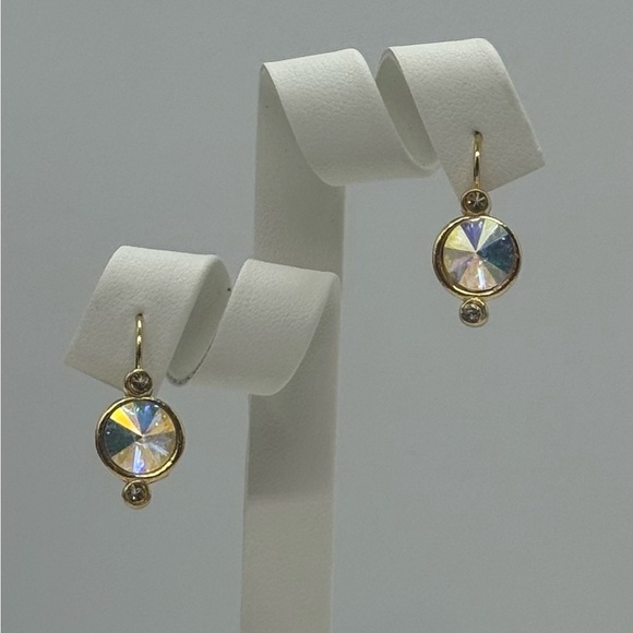 AB Crystal Earrings Made w/ Swarovski Crystal - Picture 2 of 7